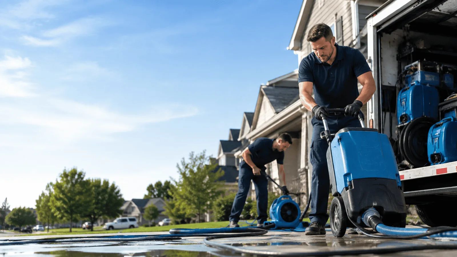 Dehumidification being performed in East Falmouth, MA